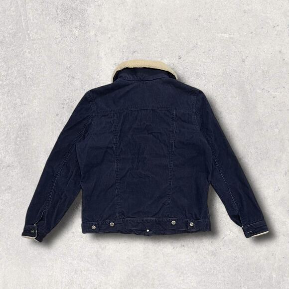 ★ Steve & Barry’s (Navy Blue) Corduroy Sherpa Collar Trucker Jacket ★ - Picture 3 of 8